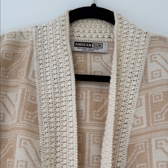 Andean Sun Geometric Open-Front Cardigan by - Picture 4 of 12